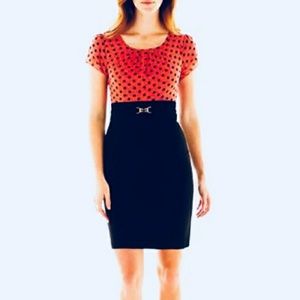 NWT ALYX Polka Dot Rockabilly Dress SZ 14 Red/BLK